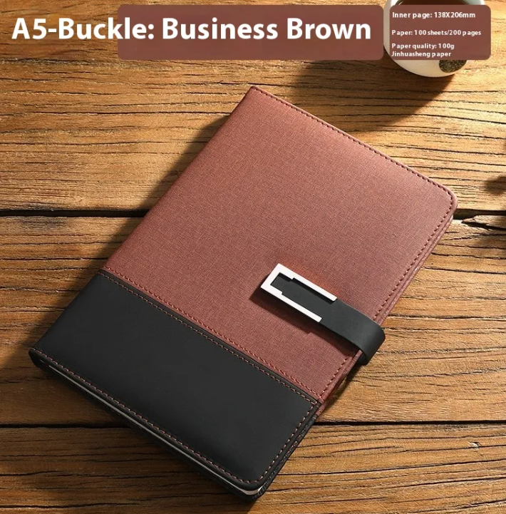 Premium Soft Leather Business Notebook Gift Set