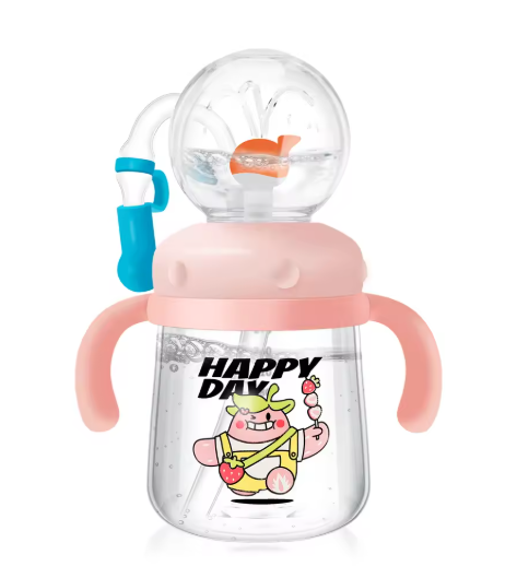 Kids Whale Water Bottle – Leakproof Tritan Sippy Cup with Cartoon Design