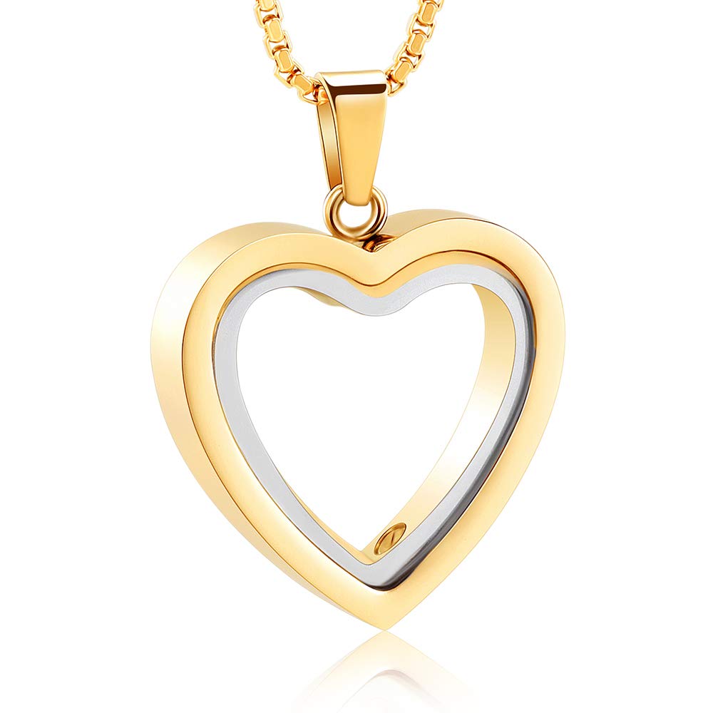 Glass Heart Cremation Urn Necklace – Memorial Keepsake Jewelry for Ashes