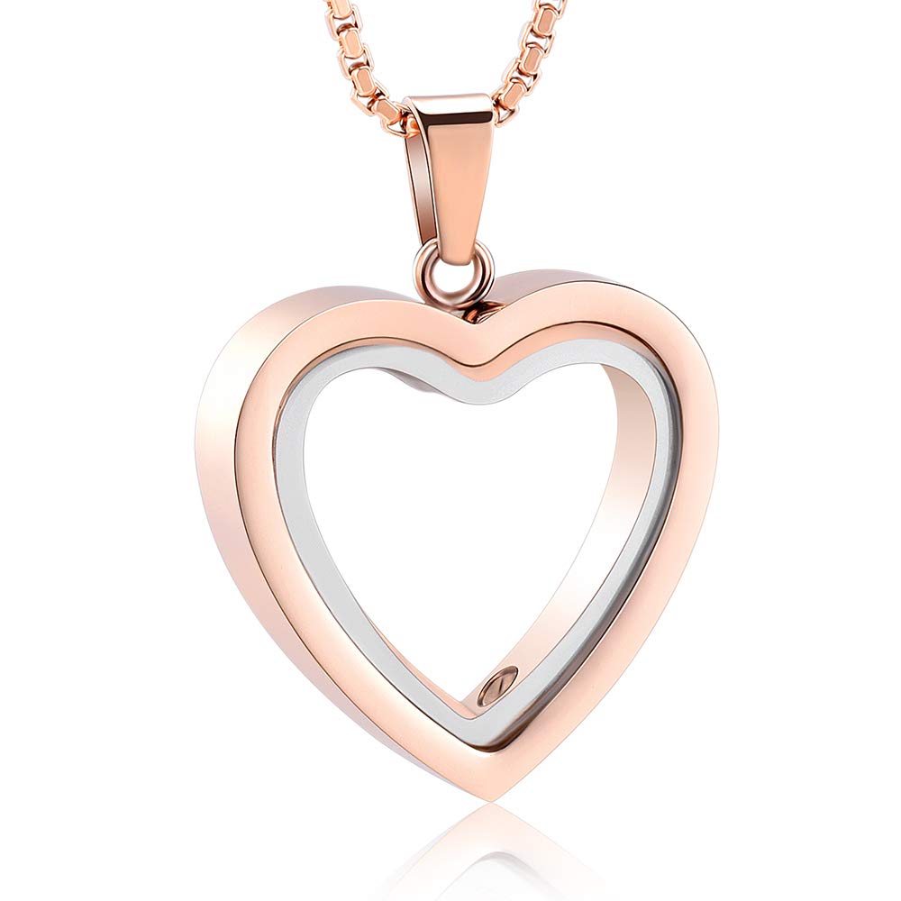 Glass Heart Cremation Urn Necklace – Memorial Keepsake Jewelry for Ashes