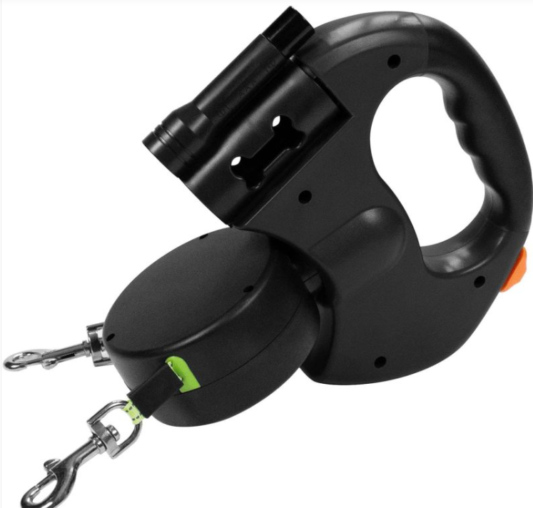 Dual Retractable Dog Leash – Walk Two Dogs at Once