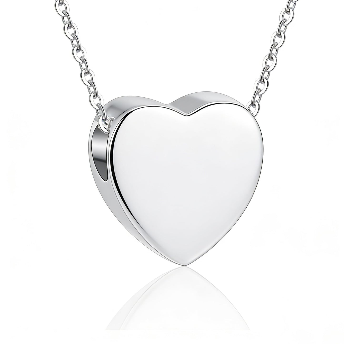 Glass Heart Cremation Urn Necklace – Memorial Keepsake Jewelry for Ashes
