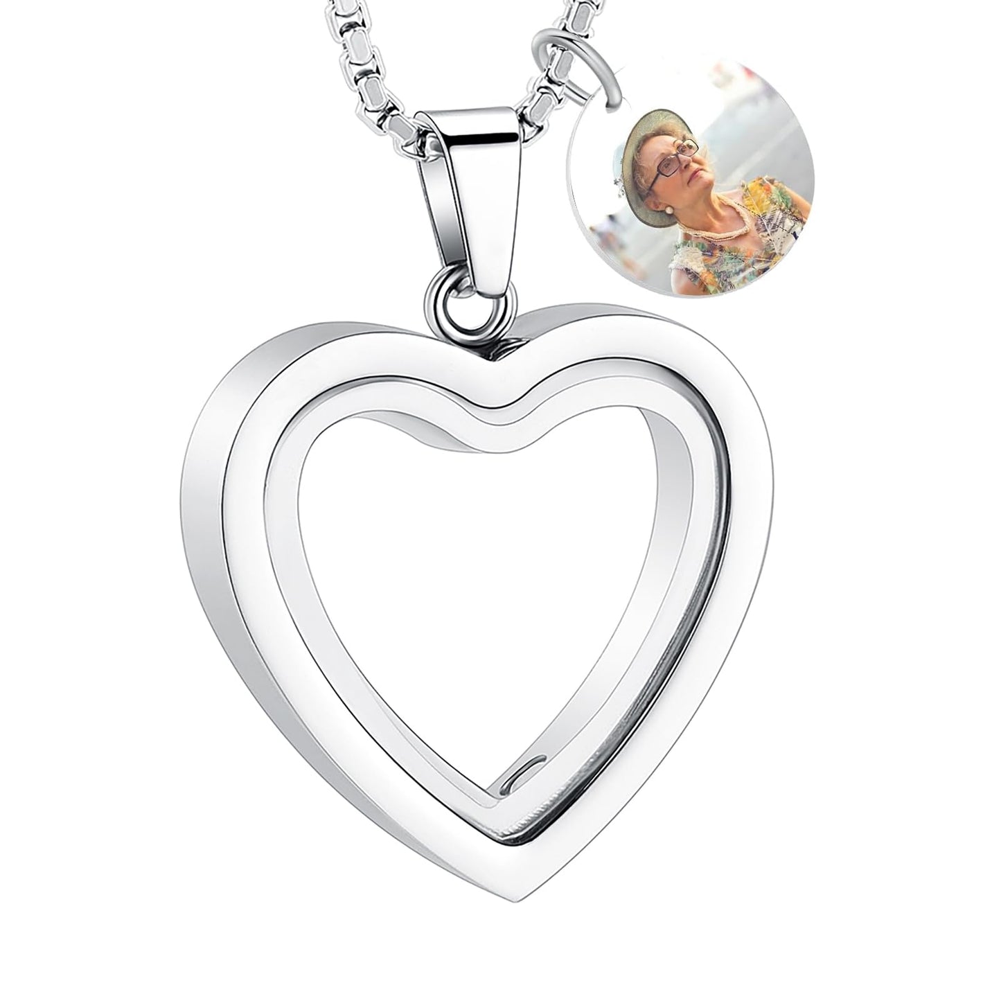 Glass Heart Cremation Urn Necklace – Memorial Keepsake Jewelry for Ashes
