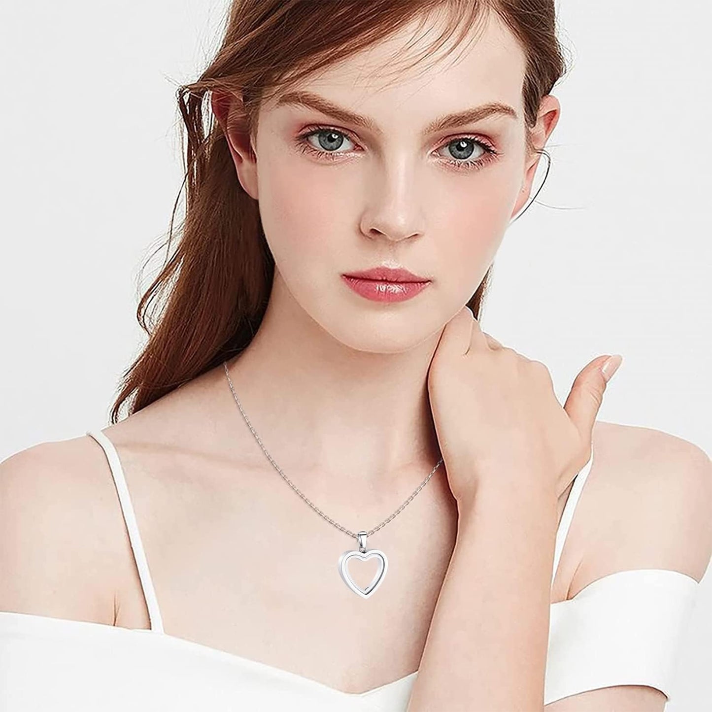 Glass Heart Cremation Urn Necklace – Memorial Keepsake Jewelry for Ashes