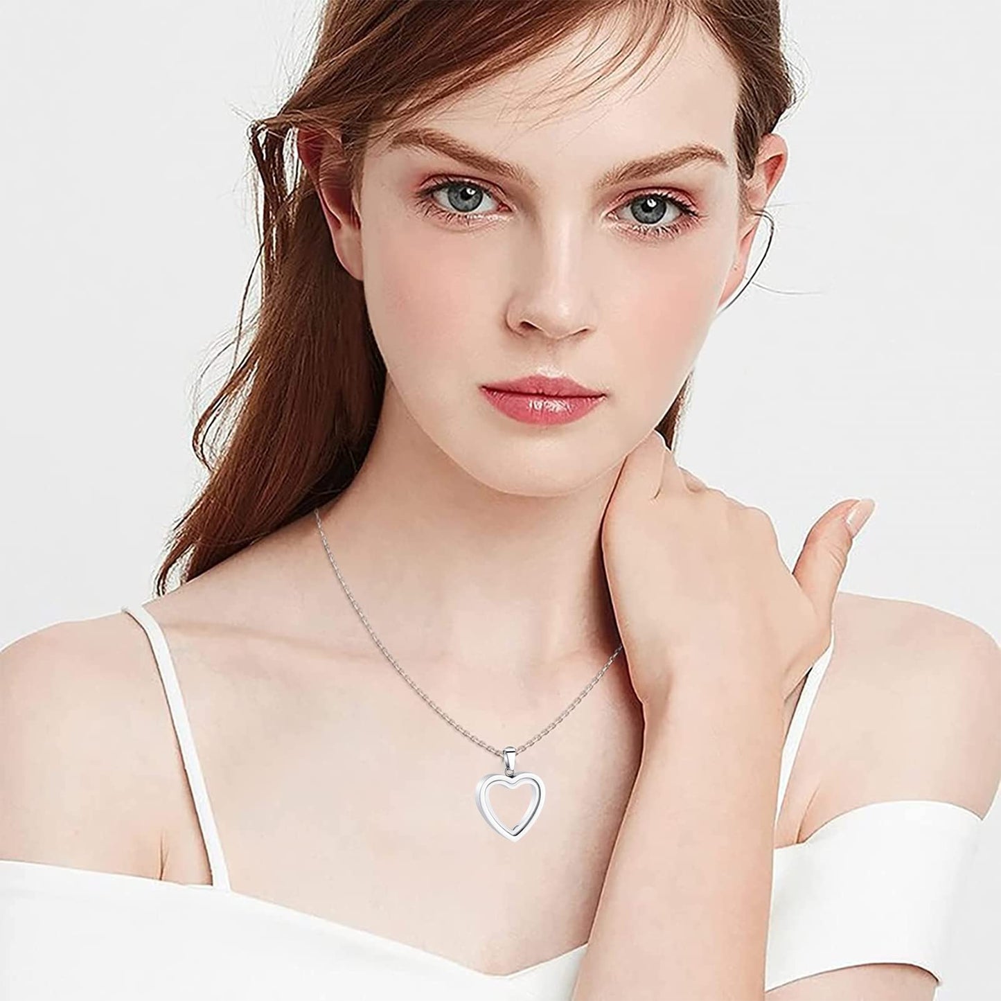 Glass Heart Cremation Urn Necklace – Memorial Keepsake Jewelry for Ashes