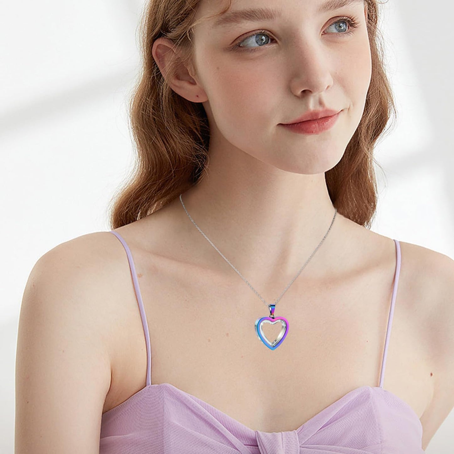 Glass Heart Cremation Urn Necklace – Memorial Keepsake Jewelry for Ashes