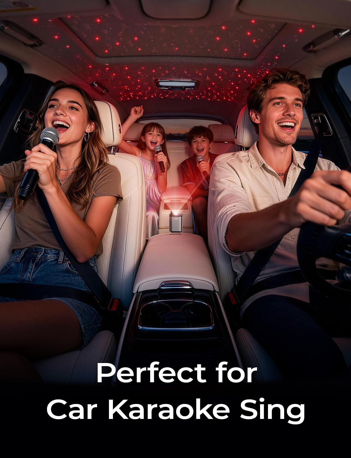 LISEN 4-in-1 Retractable Car Charger – 84W USB-C Fast Charge for iPhone & Samsung