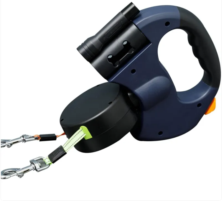 Dual Retractable Dog Leash – Walk Two Dogs at Once
