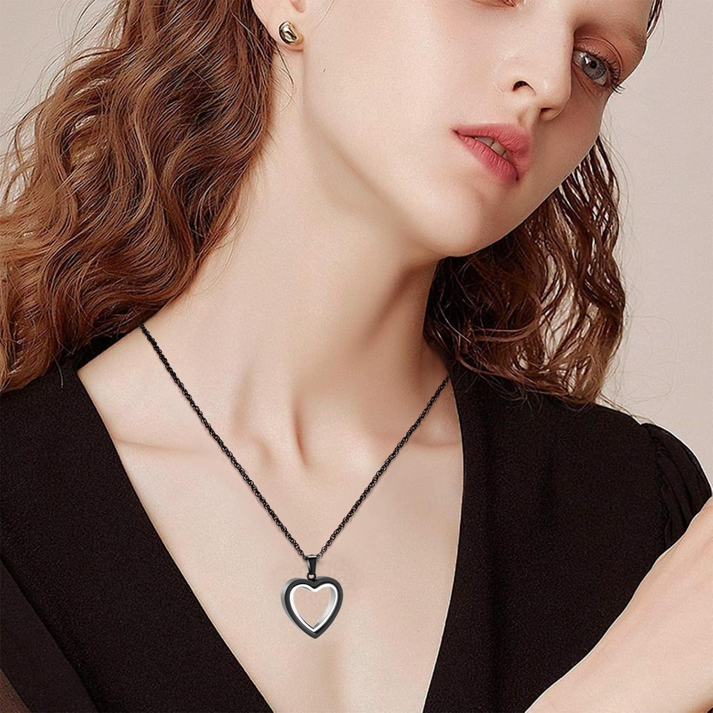 Glass Heart Cremation Urn Necklace – Memorial Keepsake Jewelry for Ashes